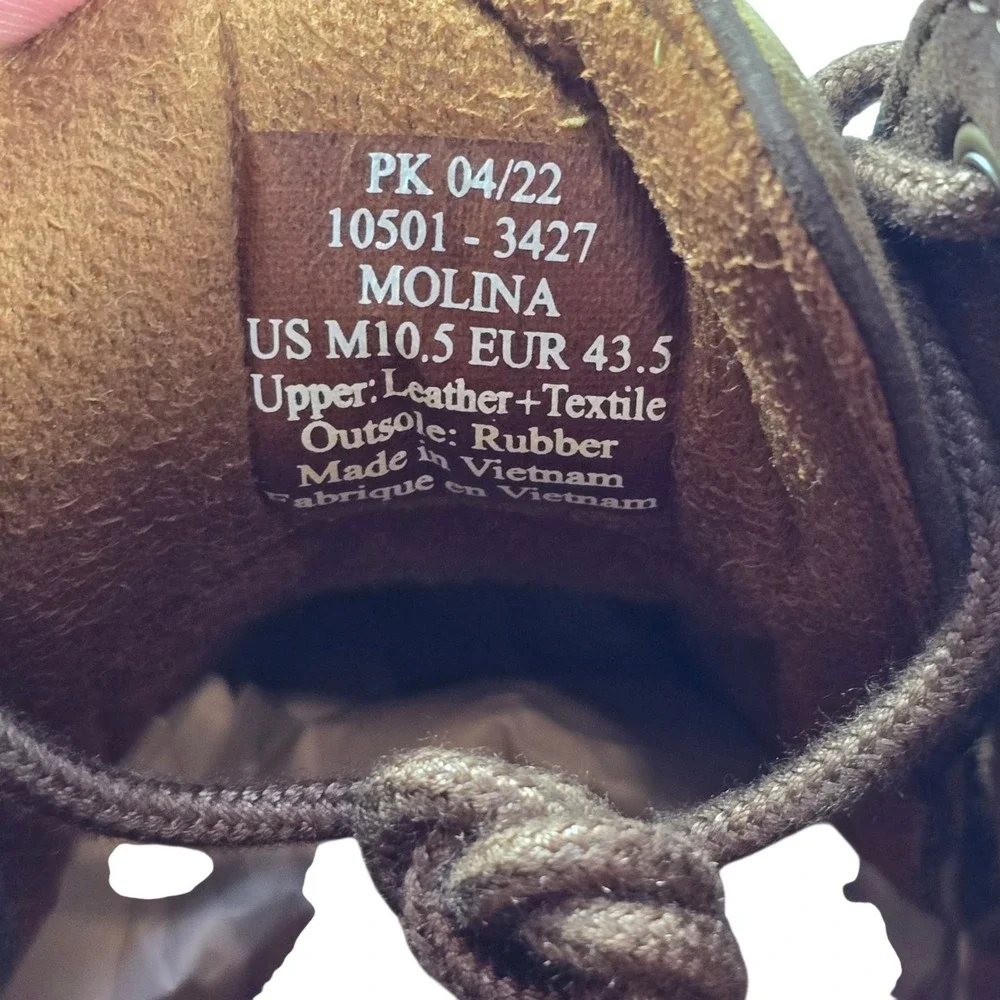 OLUKAI Men's Molina Waterproof Brown Leather Lace Up Casual Boot Size 10.5 NWT